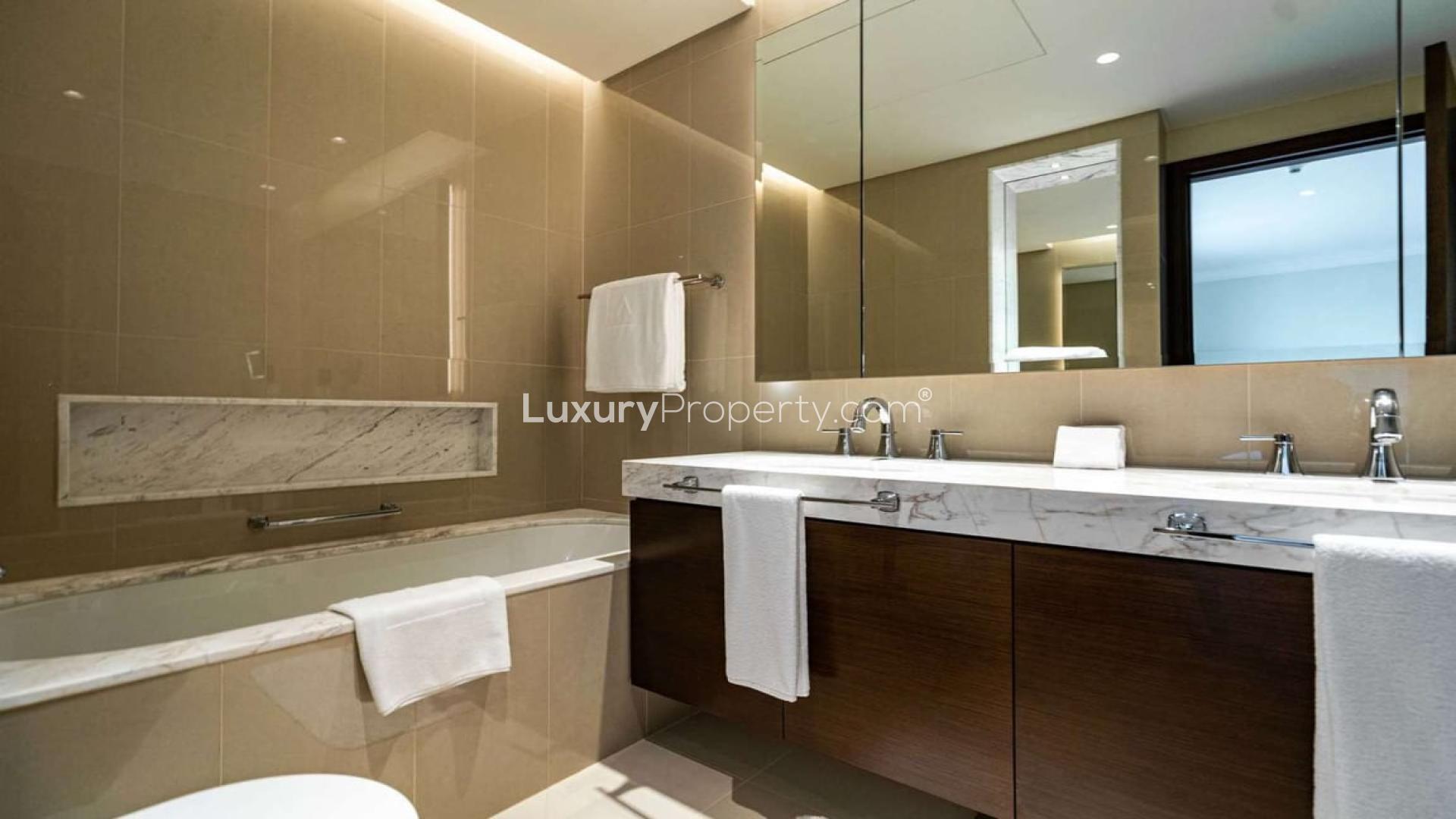 Outdoor pool at The Address Fountain Views, Downtown Dubai apartment complex