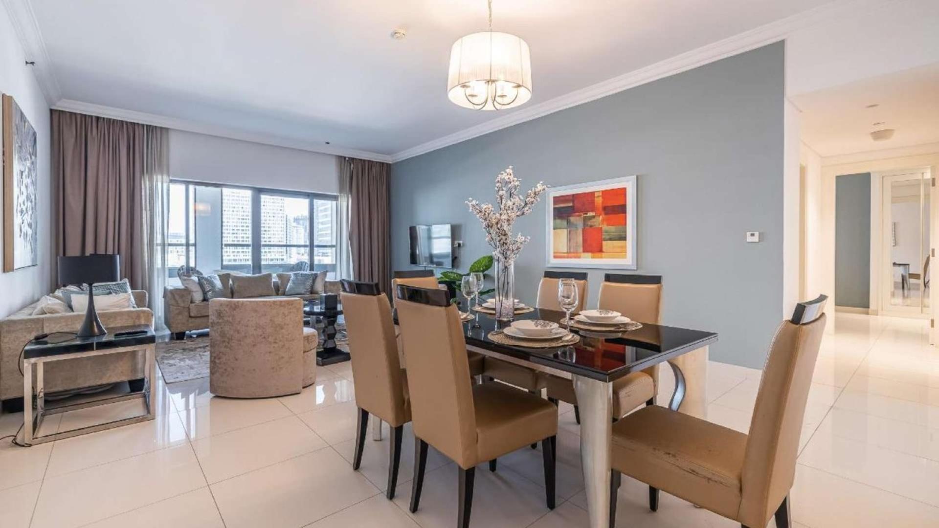 Furnished living room in two-bedroom apartment for sale, Capital Bay, Business Bay