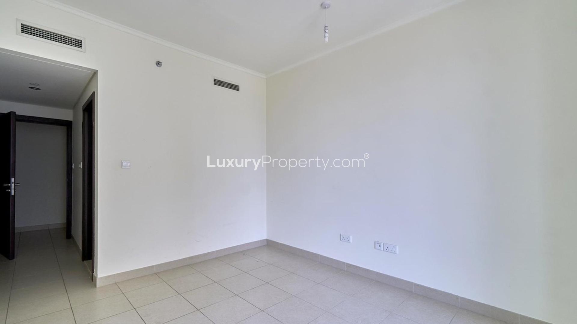 Mid-floor apartment in Burj Views, Downtown Dubai, spacious living area with city view