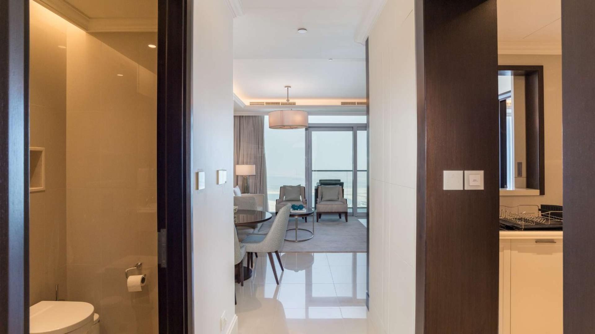 Modern bathroom in 2-bedroom apartment, The Address Fountain Views, Downtown Dubai