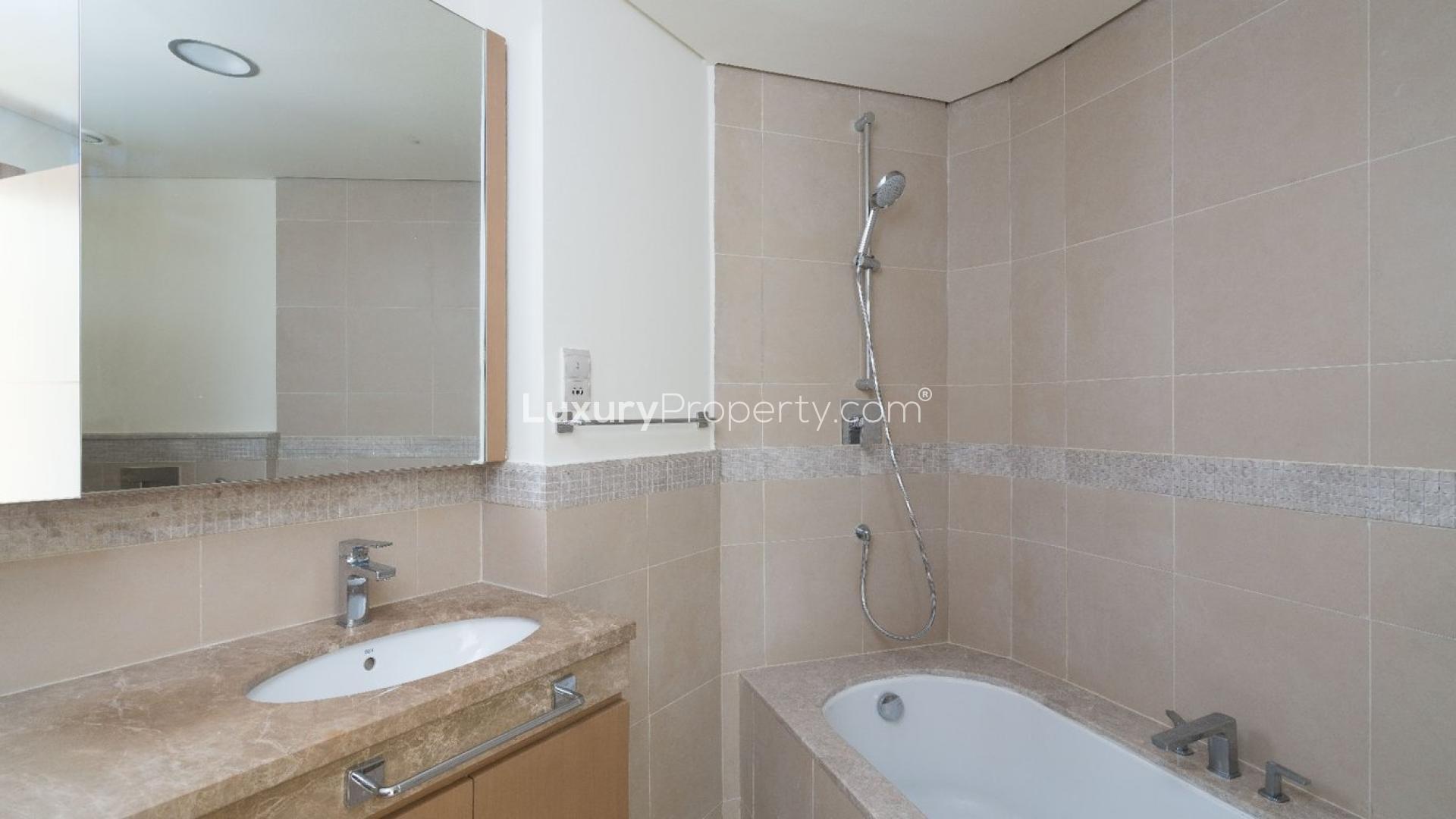 Two-bedroom apartment view at Burj Vista, Downtown Dubai, showcasing city skyline