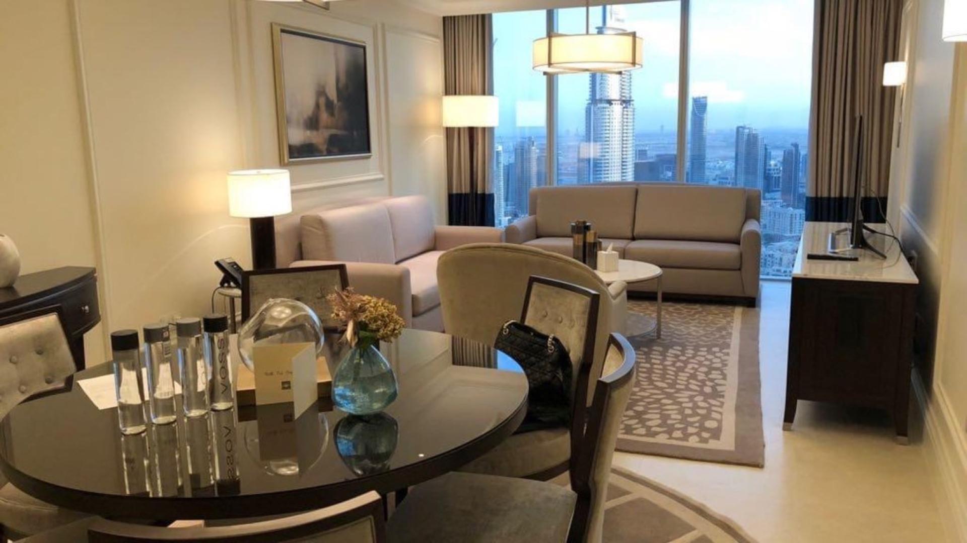 High-floor luxury apartment living room in The Address The BLVD, Downtown Dubai