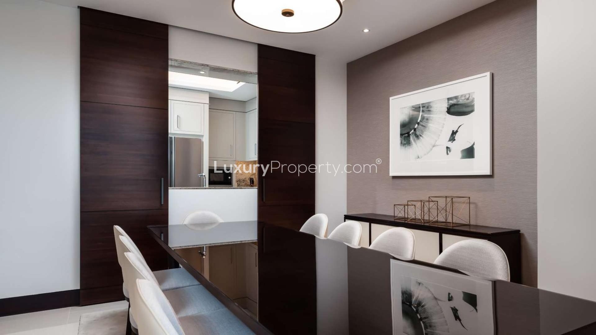 Dining area in two-bedroom apartment, The Address Sky View Towers, Downtown Dubai