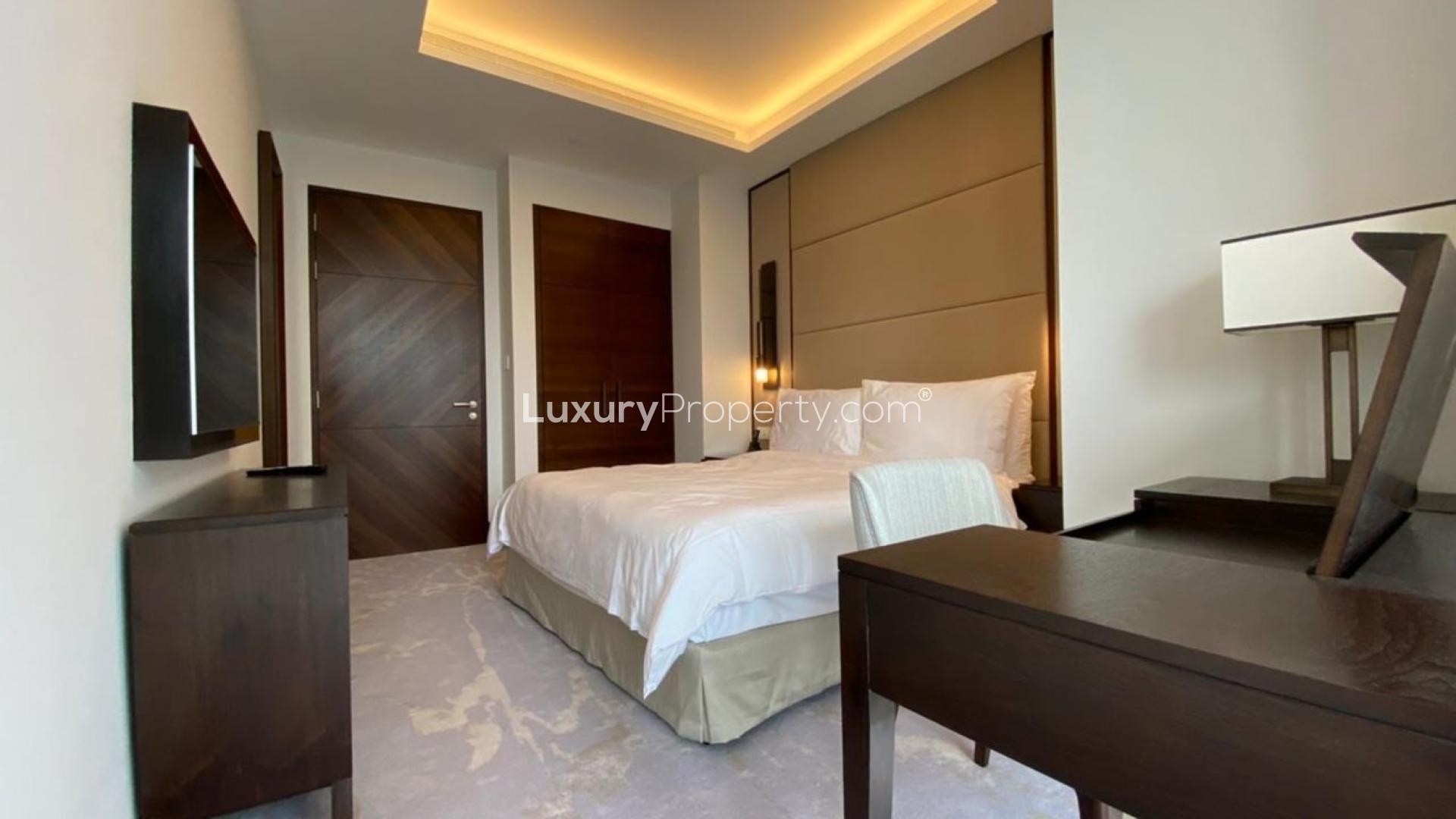 Luxurious living room with city view in Downtown Dubai apartment, Address Sky View Towers
