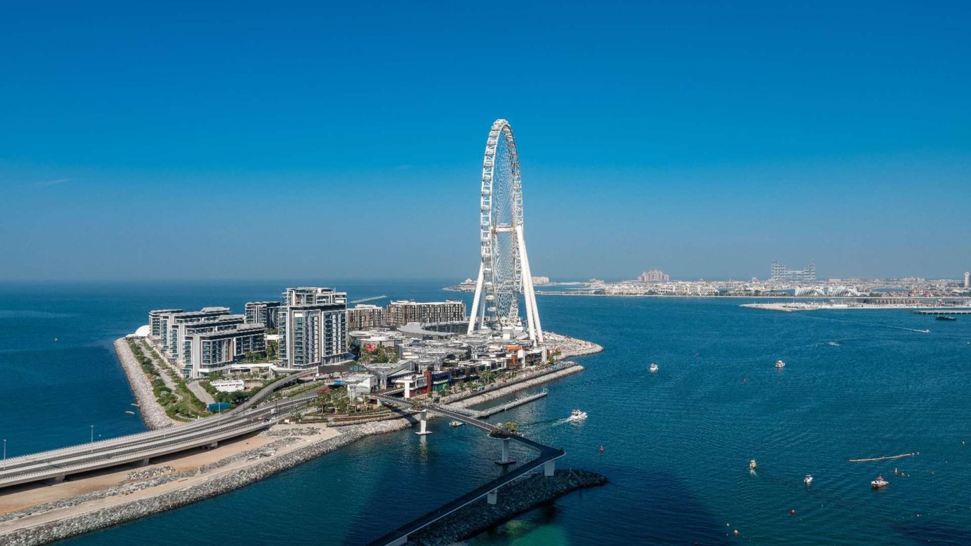"View from luxury beachfront apartment in Jumeirah Beach Residence, The Address Jumeirah Resort.",Aerial view of The Address Jumeirah Resort and Spa, beachfront location, Jumeirah Beach Residence