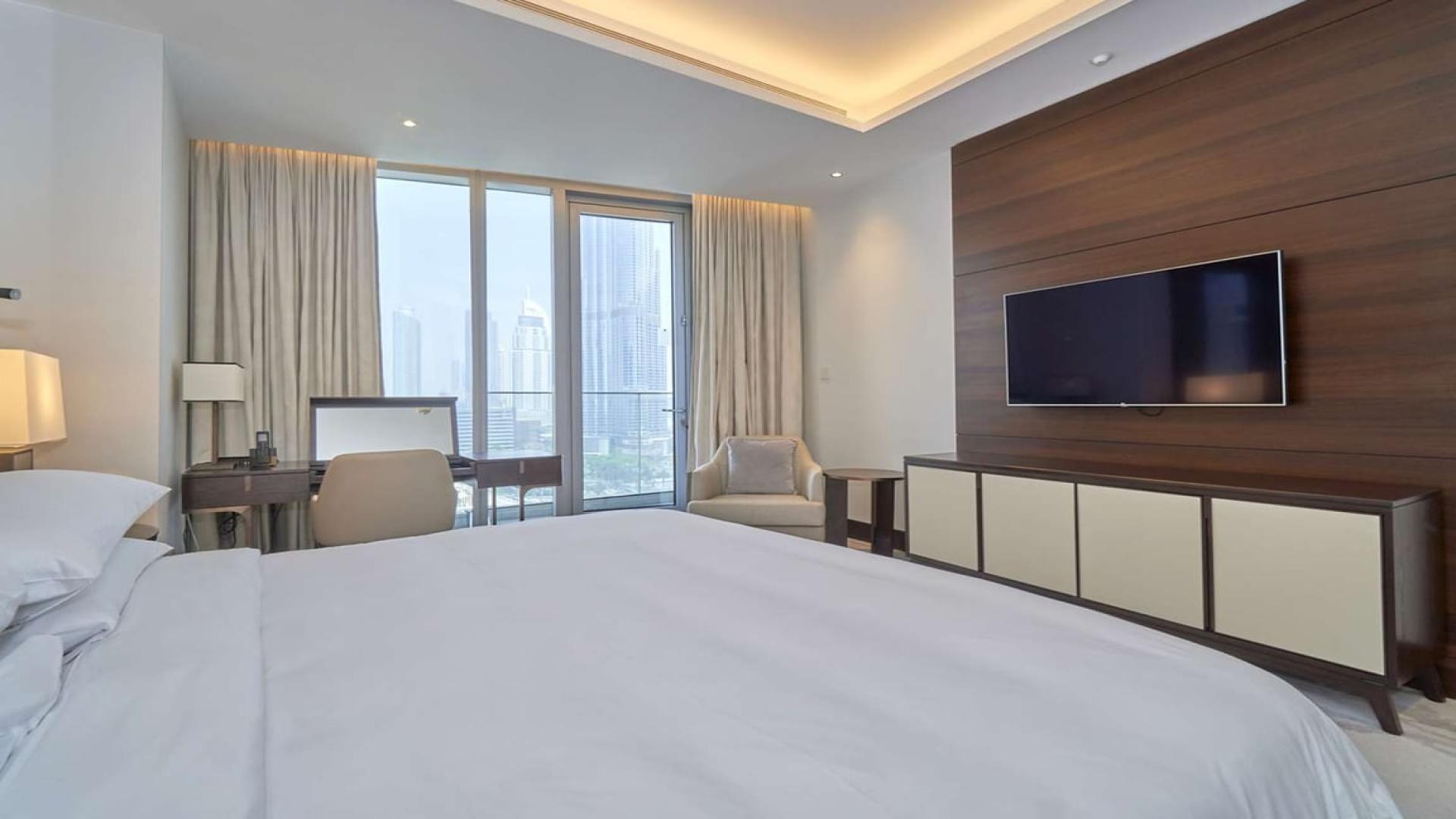 Spacious living room in 2-bedroom apartment, The Address Sky View, Downtown Dubai