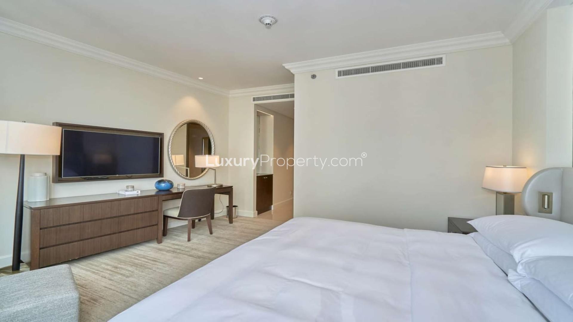 High floor bedroom with city view in Downtown Dubai apartment for sale