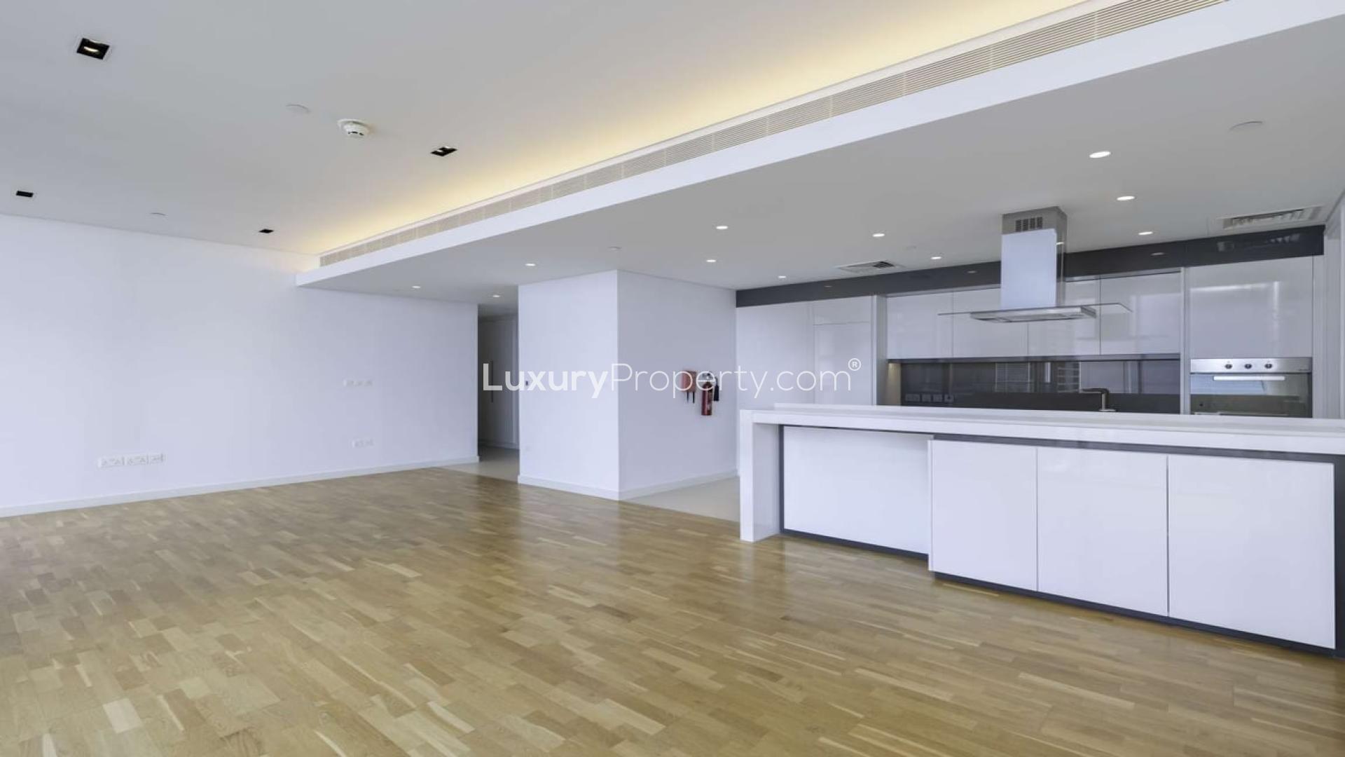 Modern kitchen with ocean view in Bluewaters Residences apartment for sale