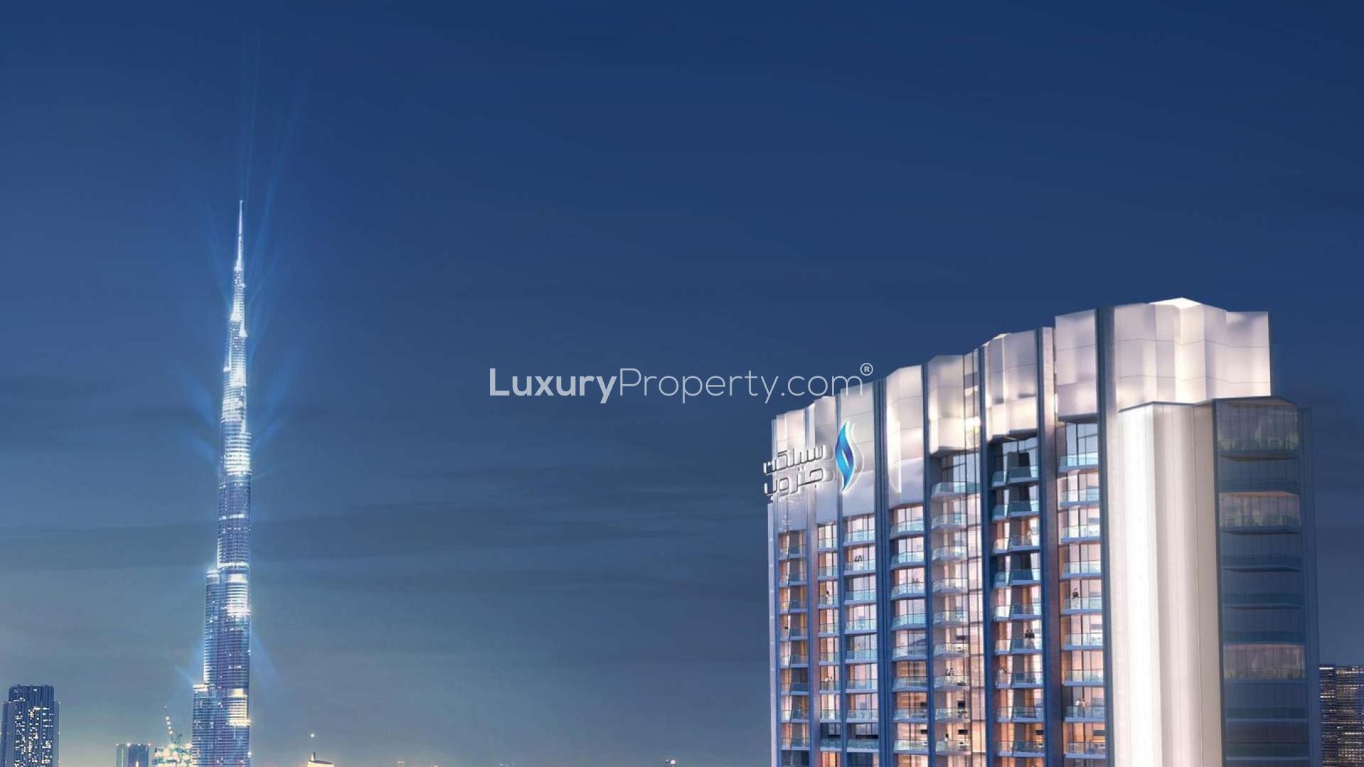 Luxury two-bedroom apartment in Peninsula Three, Business Bay, overlooking waterfront and cityscape