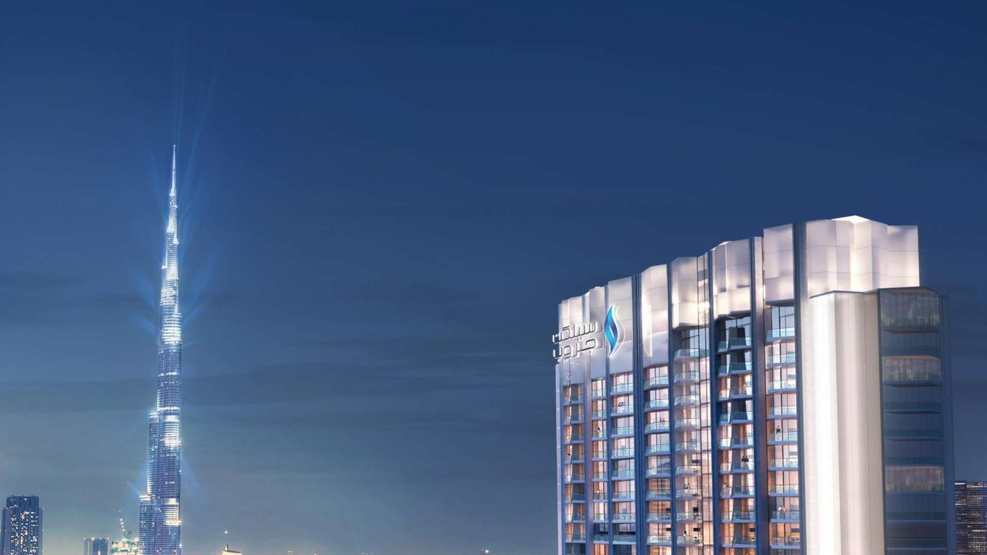 Luxury two-bedroom apartment in Peninsula Three, Business Bay, overlooking waterfront and cityscape