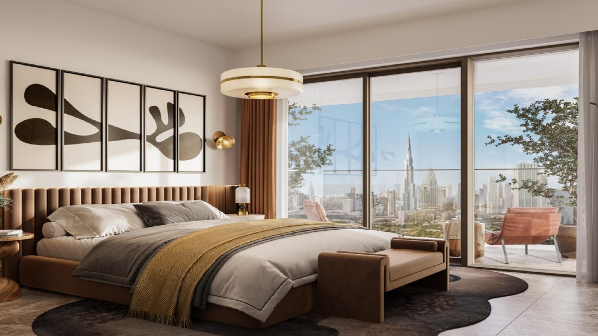 High-floor Zabeel 1 apartment view with cityscape and landmarks, ideal for sale