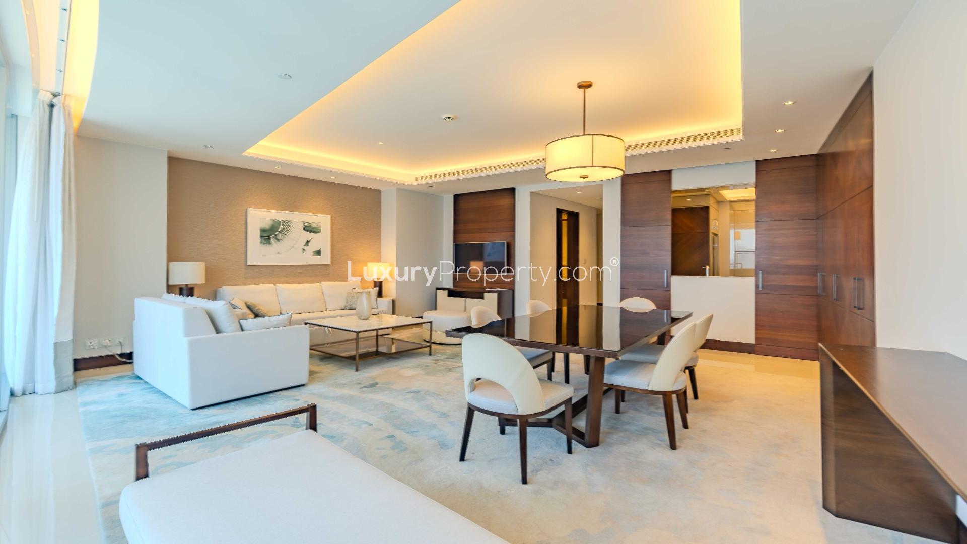 Balcony view from furnished apartment in The Address Sky View Towers, Downtown Dubai