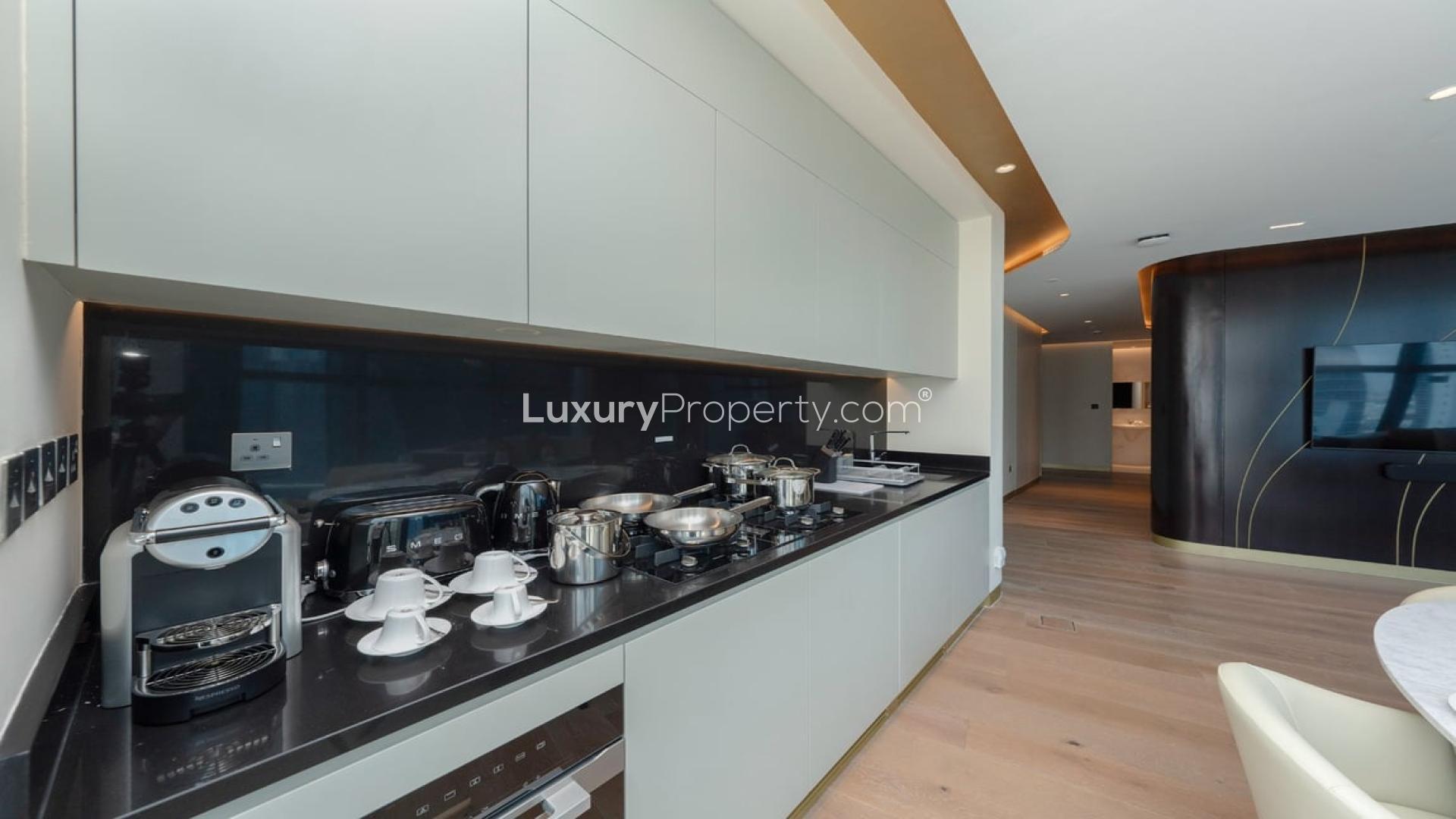 Furnished apartment dining area with modern design in The Opus, Business Bay, for sale