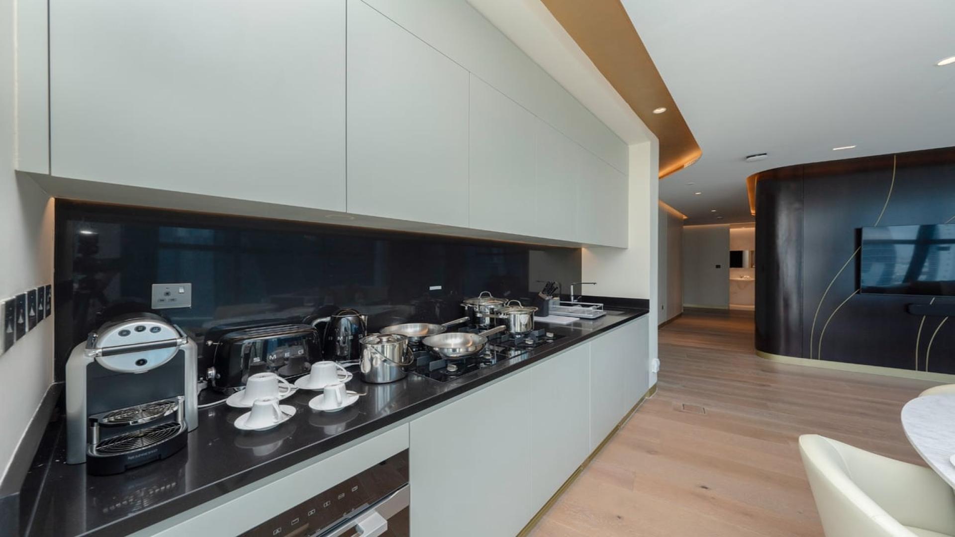 Furnished apartment dining area with modern design in The Opus, Business Bay, for sale