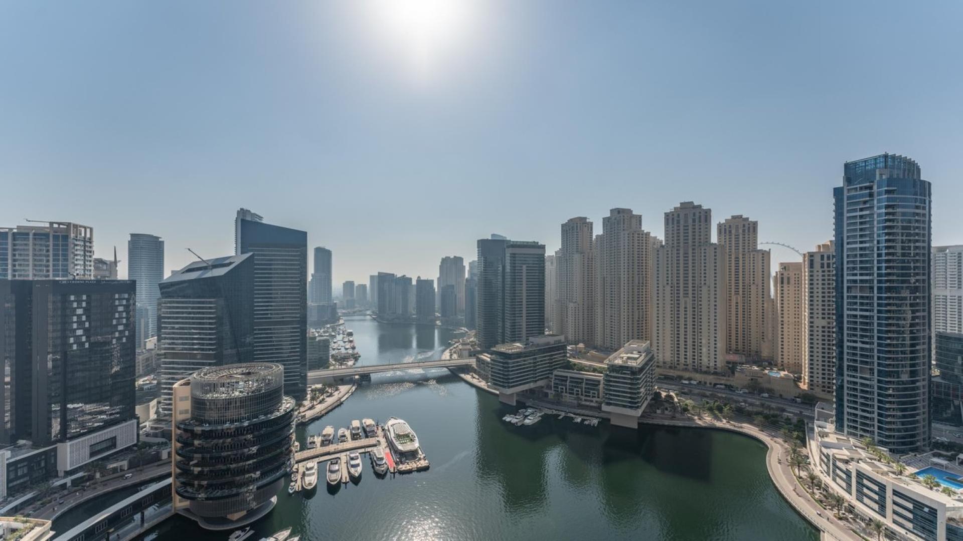 Luxury 2-bedroom apartment interior with marina view at The Address Dubai Marina
