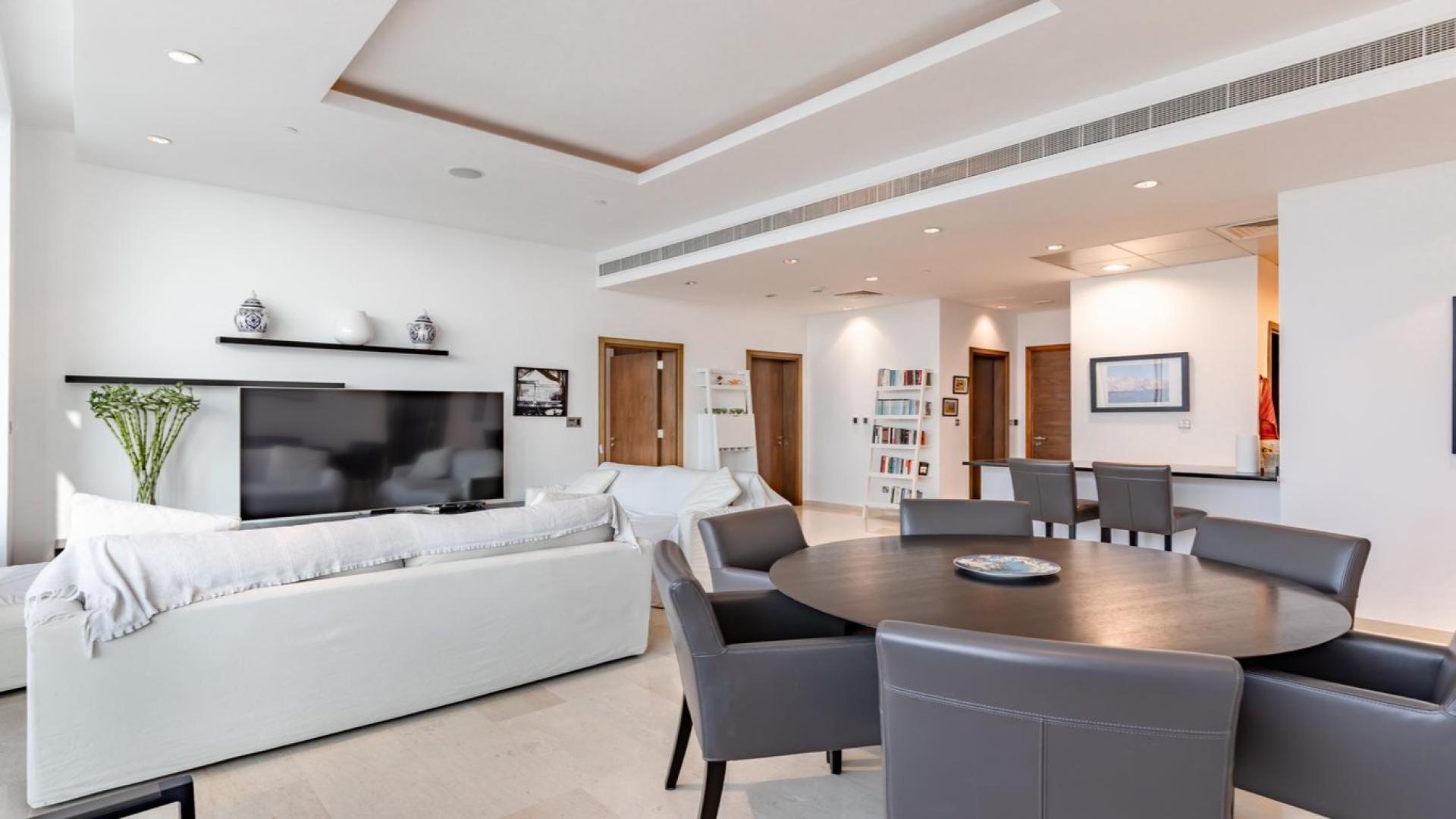 Modern living room in Oceana Residences, Palm Jumeirah apartment, featuring stylish furniture and decor