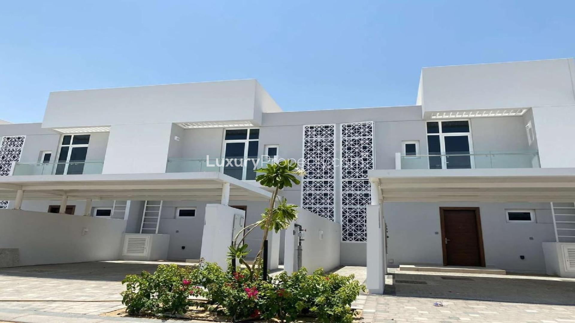 Staircase with decorative window in Arabella 2 townhouse, Mudon, Dubai