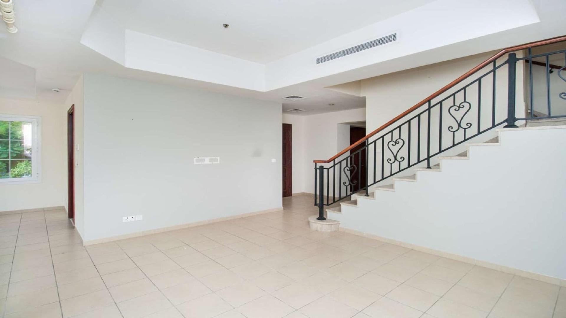 Bright study room in 2-bedroom villa, Palmera 4, Arabian Ranches, with garden view