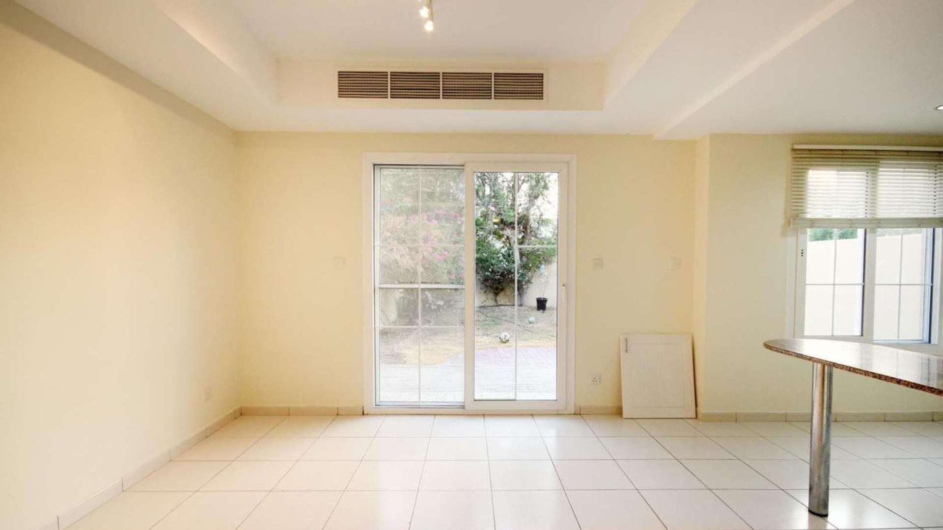 Corner unit villa interior with garden view in The Springs, available for rent