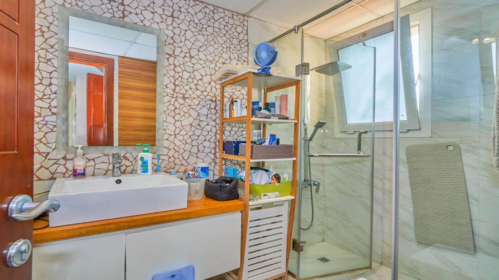 Living room of fully upgraded 2-bedroom villa in The Springs, Emirates Living