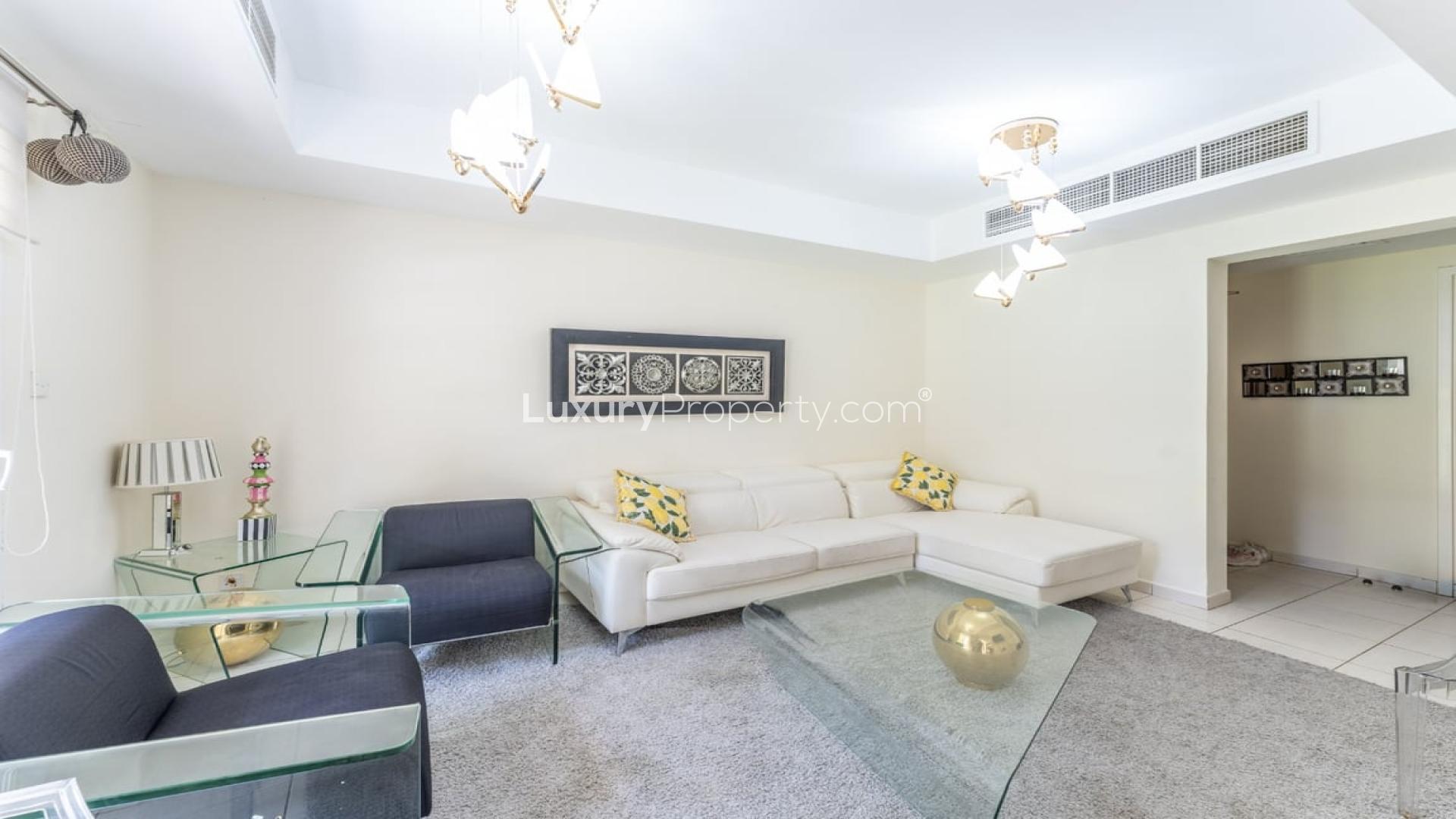 Bright living room in 2-bedroom villa for rent, Springs 14, The Springs