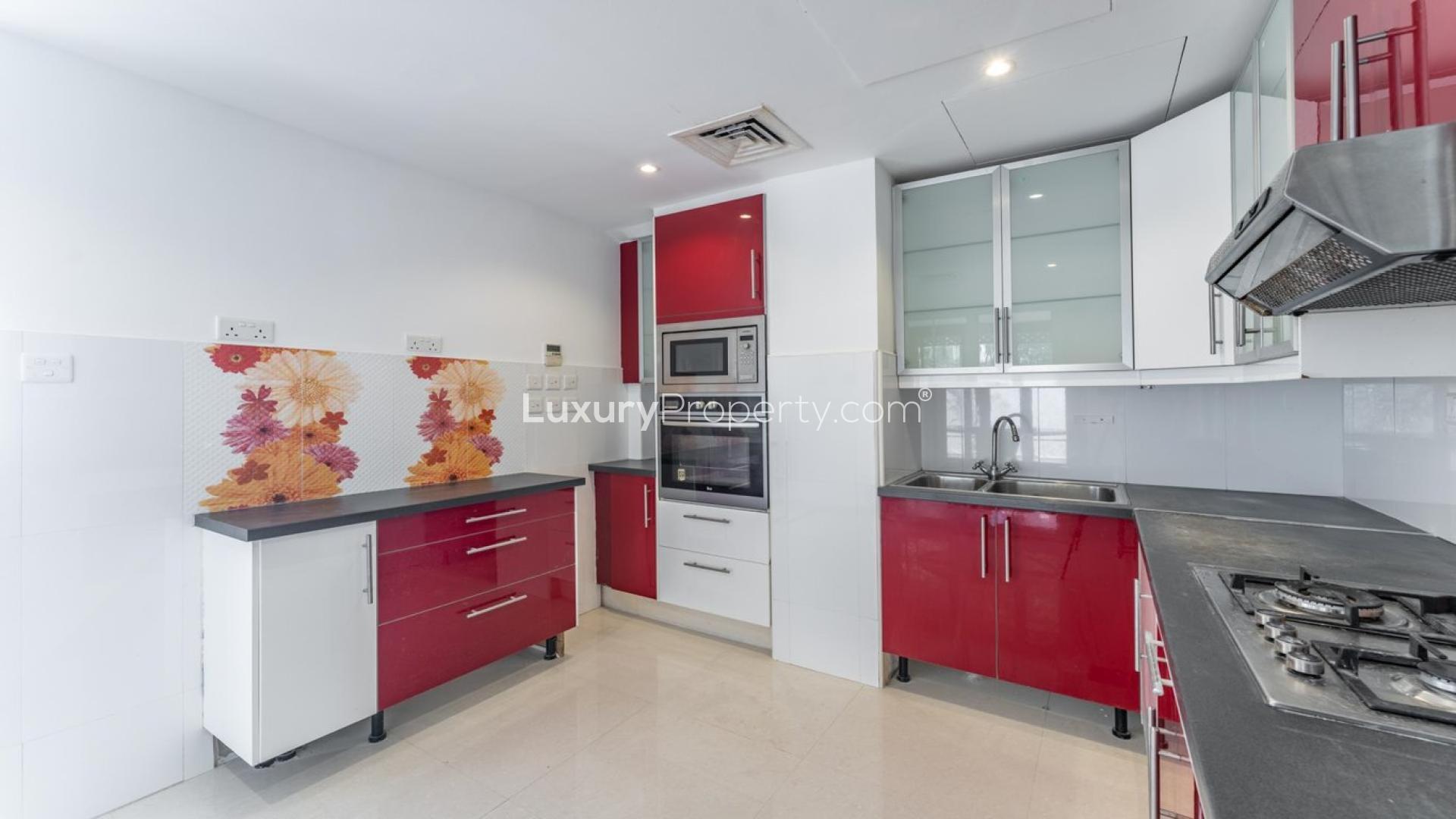 Bright living area in 2-bedroom villa with private pool, Springs 12, for rent