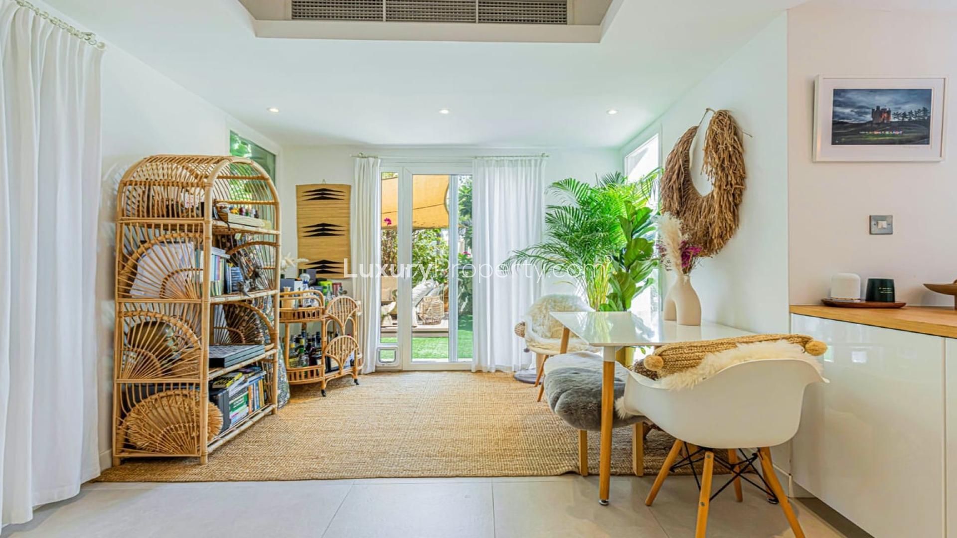 Beautiful garden view from 2-bedroom villa in Springs 11, Emirates Living community