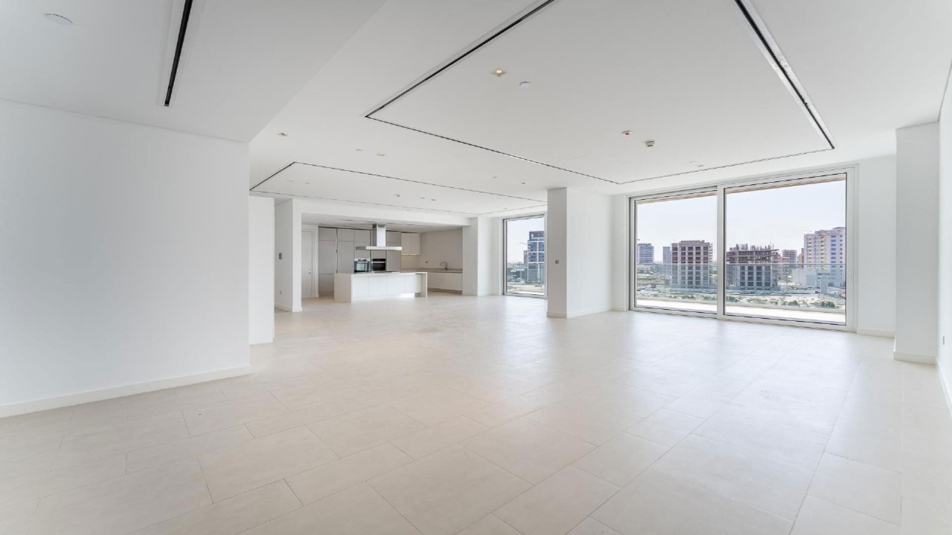 Modern kitchen in 2-bedroom apartment, Seventh Heaven, Al Barari, available for rent