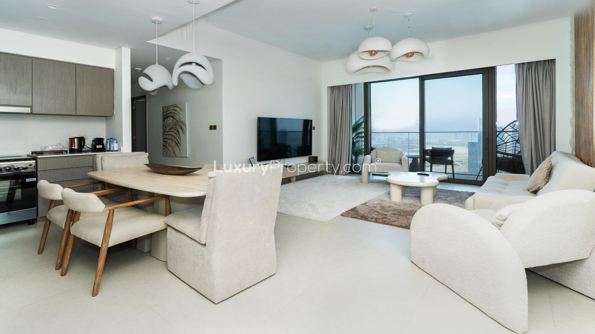 Modern living room in Grande Signature Residences, Downtown Dubai apartment for rent
