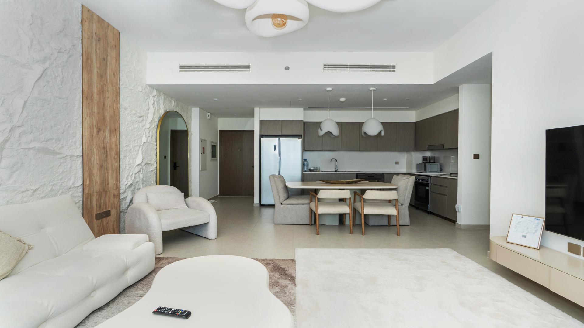 Modern open-plan living area in Grande Signature Residences, Downtown Dubai apartment for rent