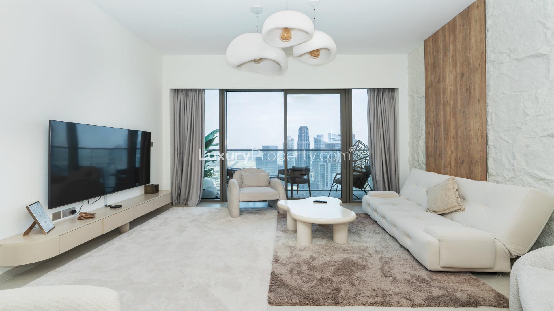 Aerial view of Downtown Dubai skyline near Grande Signature Residences by Emaar