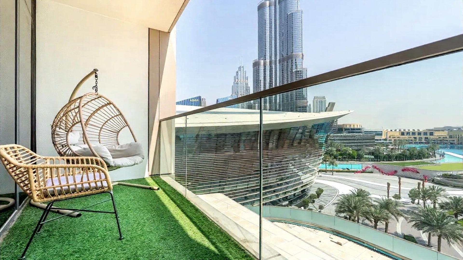 Luxury apartment balcony with peaceful view in Opera District, Grande, for rent