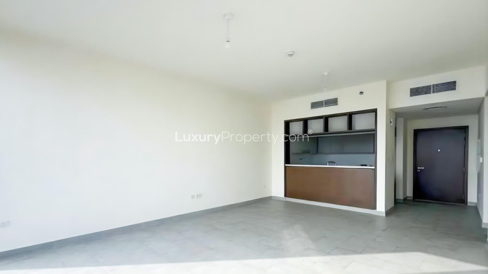 Aerial view of Creek Rise Tower 2, Dubai Creek Harbour, modern apartments for rent