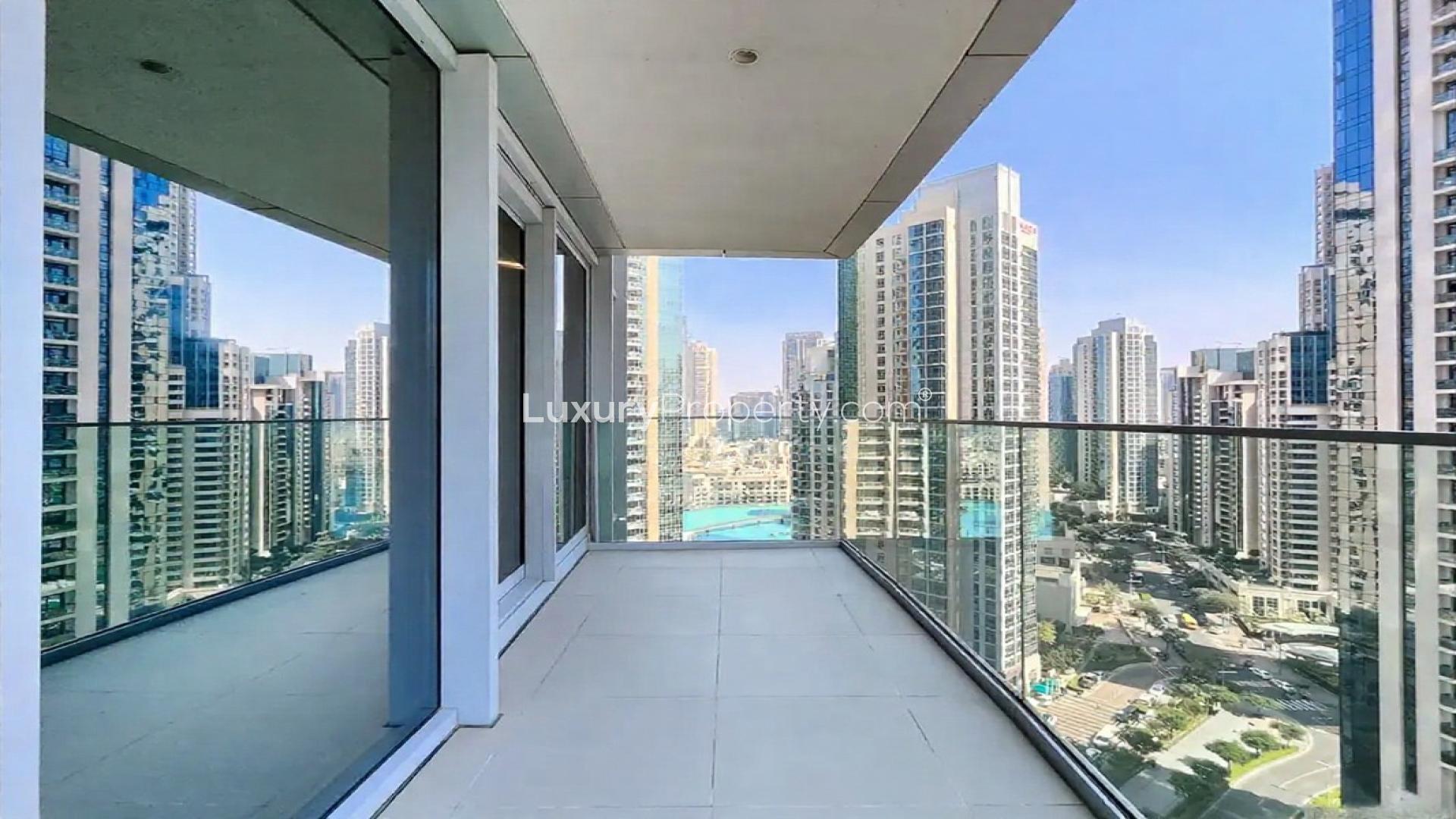 Luxurious living room in Opera Grand apartment, Downtown; modern decor and city views