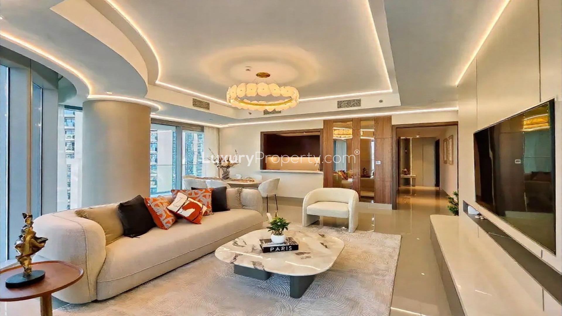 Apartment view of Downtown skyline and fountain from Opera Grand, LP48675 rental listing