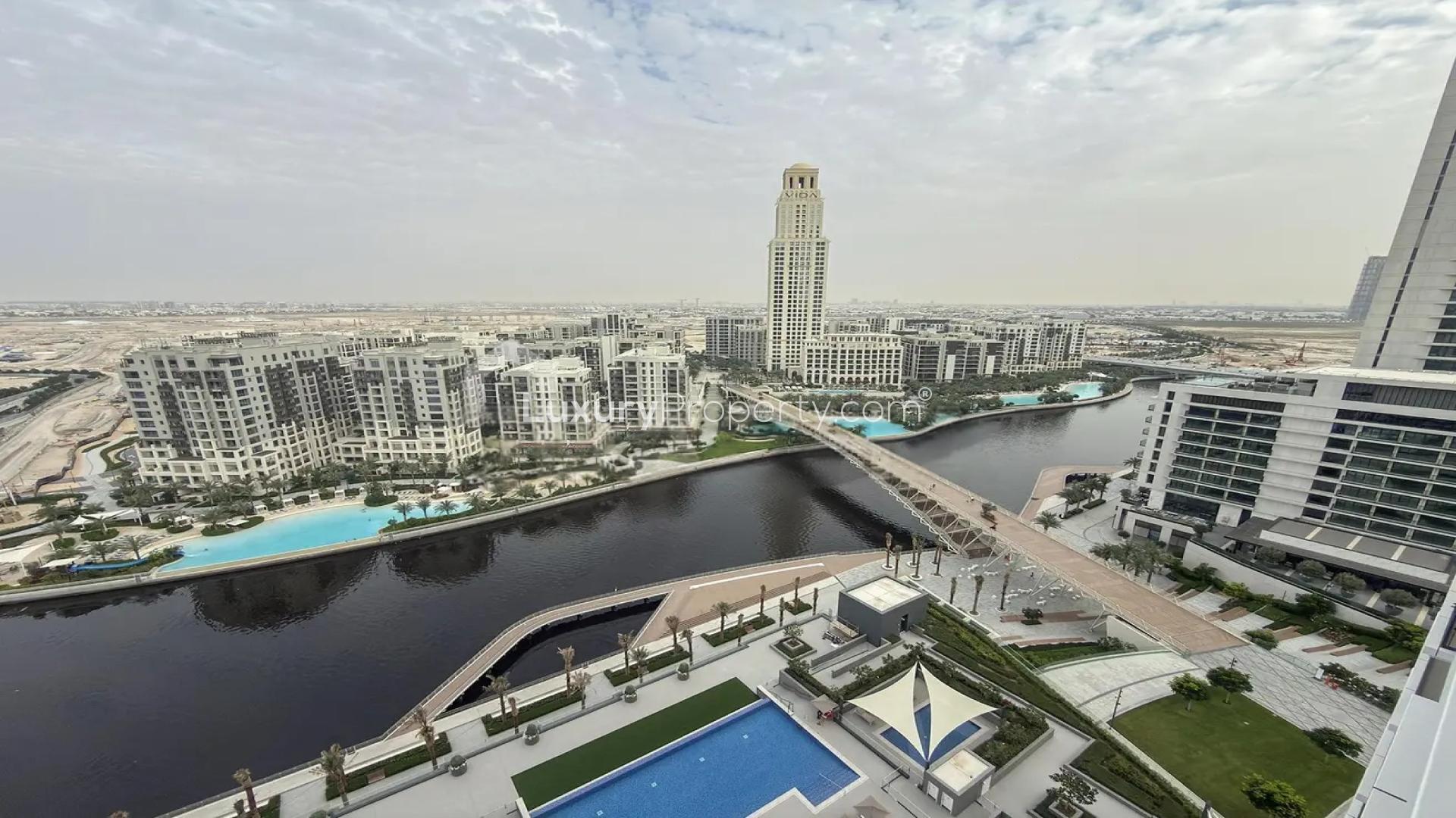 Brand new apartment kitchen in Dubai Creek Harbour, Palace Residence North, mid-floor unit