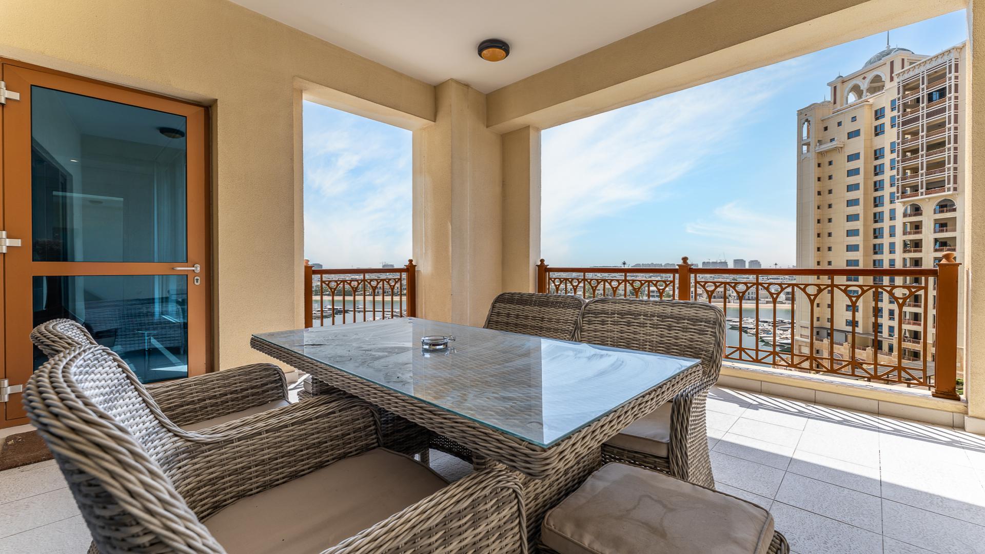 Stunning marina view from furnished 2-bedroom apartment in Marina Residences 1, Palm Jumeirah