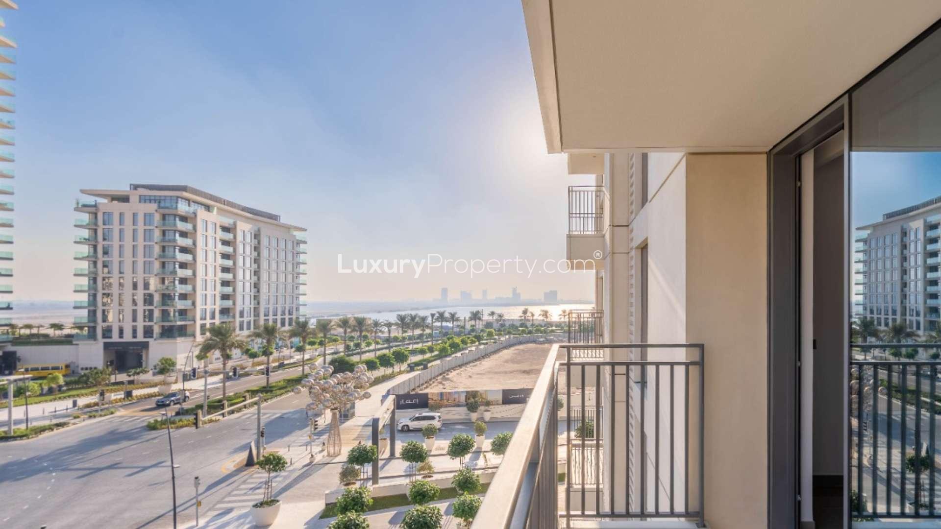 Bright living area in 2-bedroom apartment, 17 Icon Bay, Dubai Creek Harbour