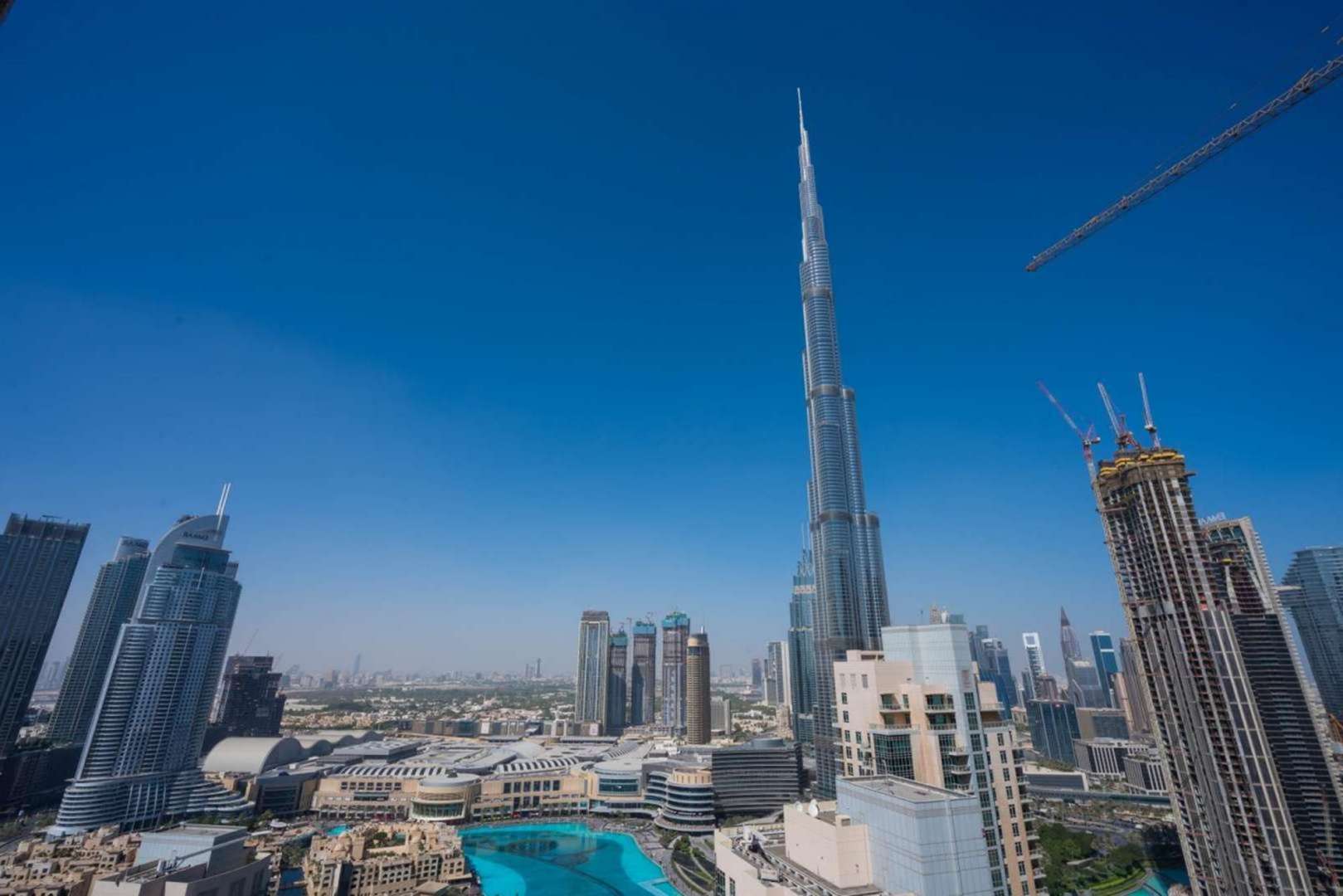 Skyline view from elegant 2-bedroom apartment in Downtown Dubai, Boulevard Crescent