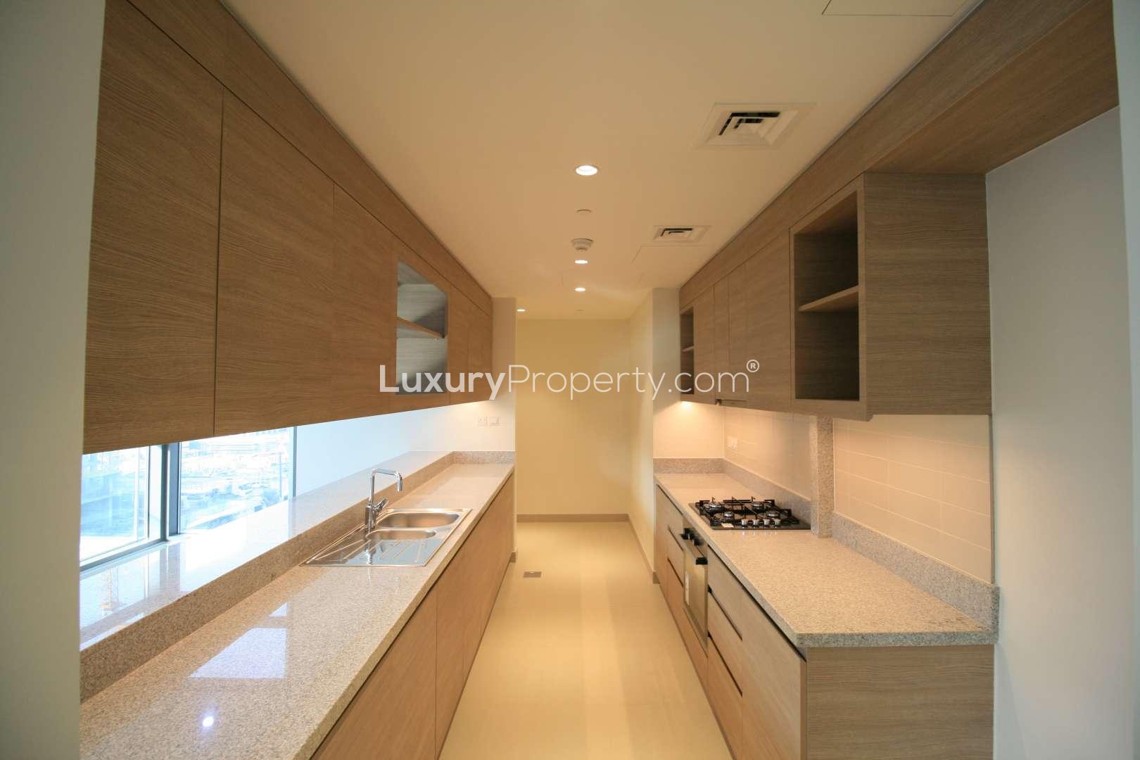 Empty room in 2-bedroom apartment, Acacia, Dubai Hills Estate, with modern finishes