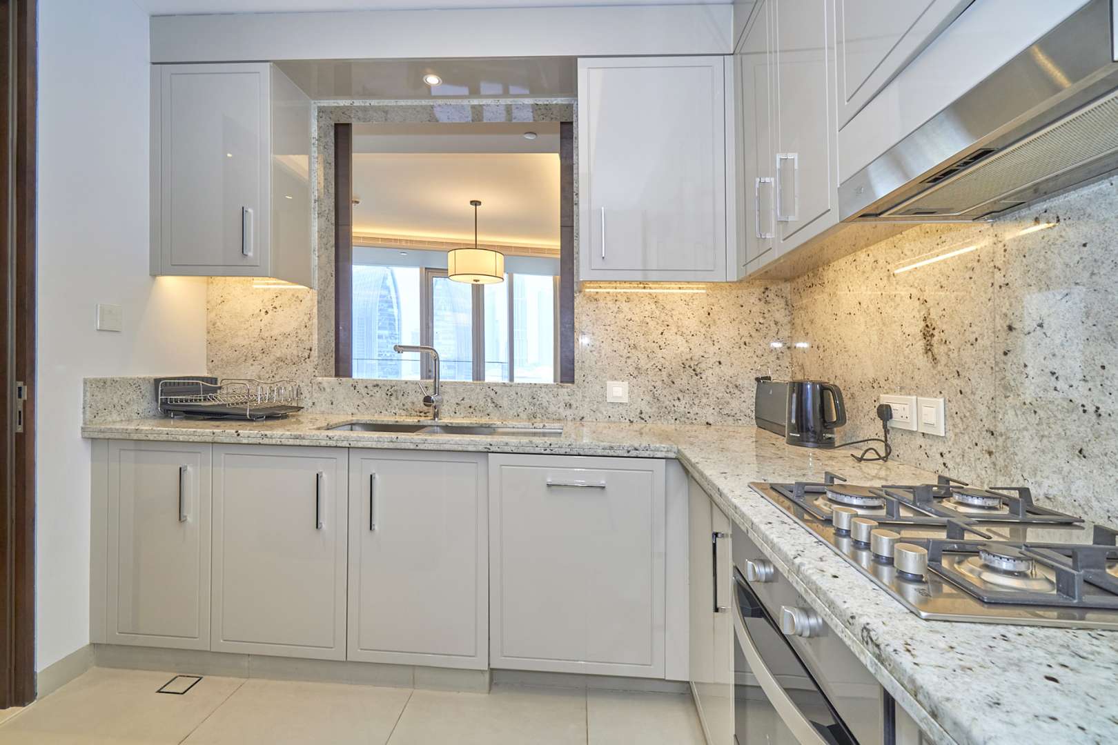 Luxurious living room in two-bedroom apartment, Address Sky View, Downtown Dubai