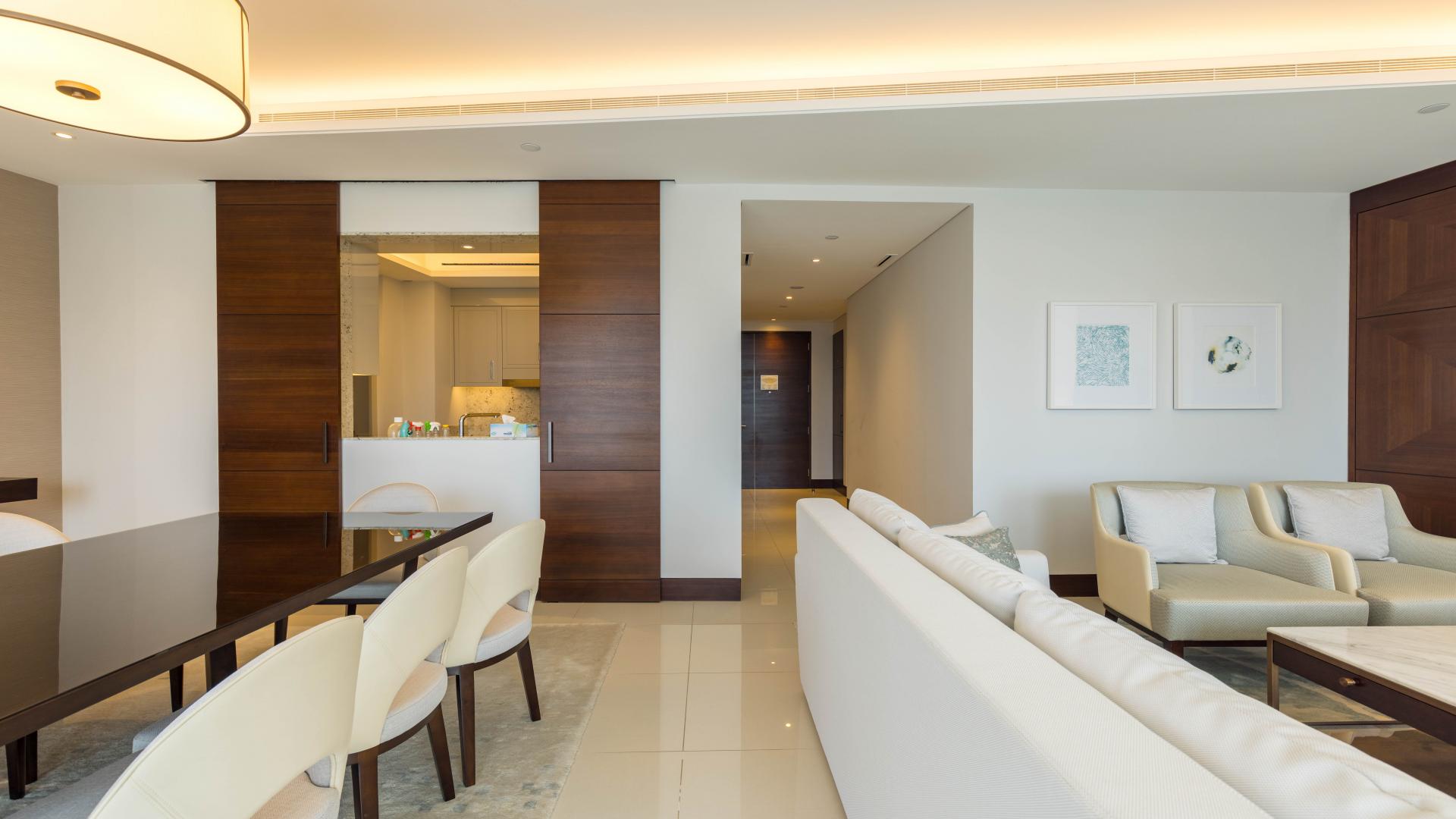 High-floor apartment balcony with Burj Khalifa view, Address Sky View Towers, Downtown Dubai