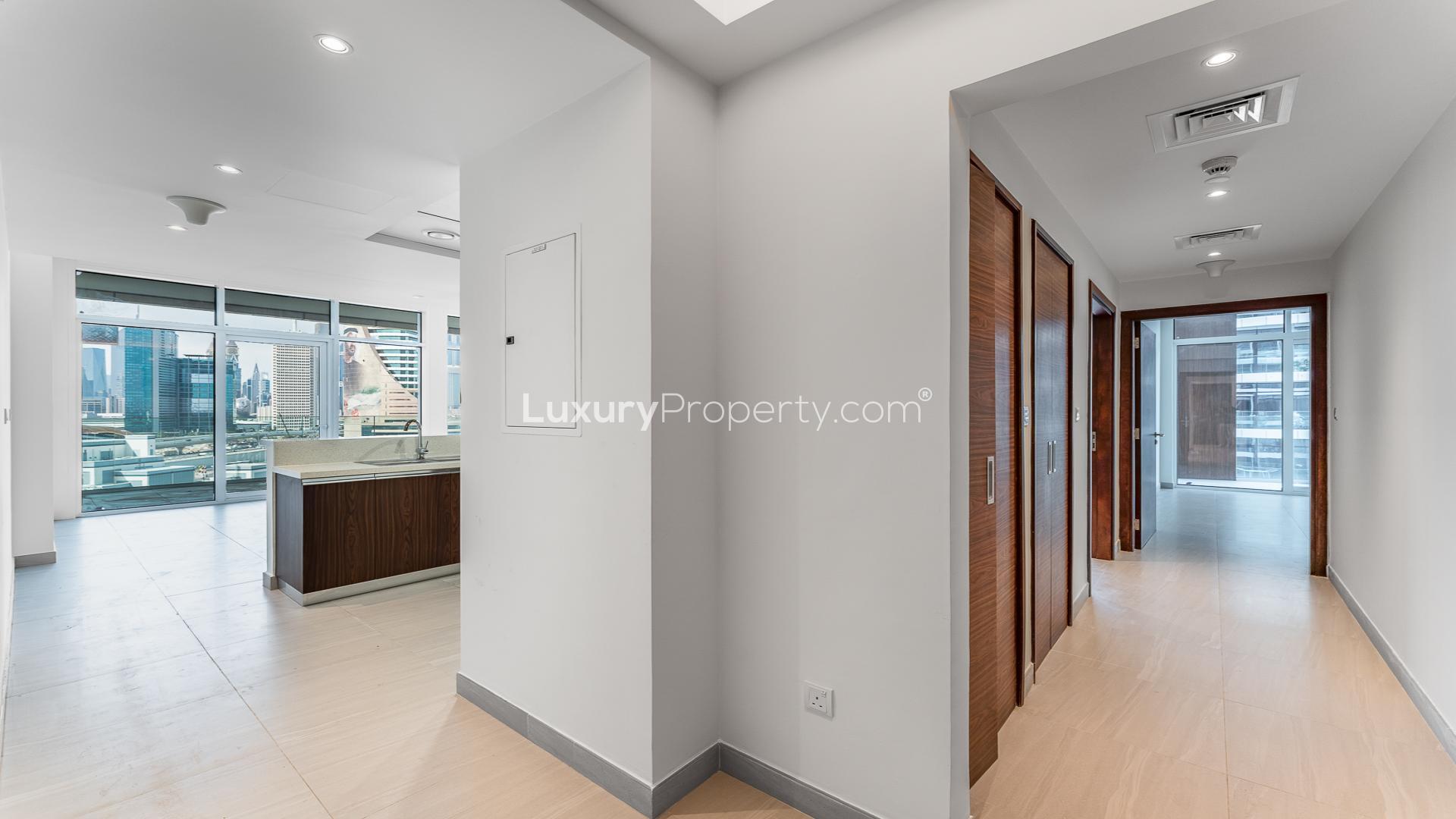 Unfurnished corner apartment with spacious living area and modern kitchen in Park Gate Residences