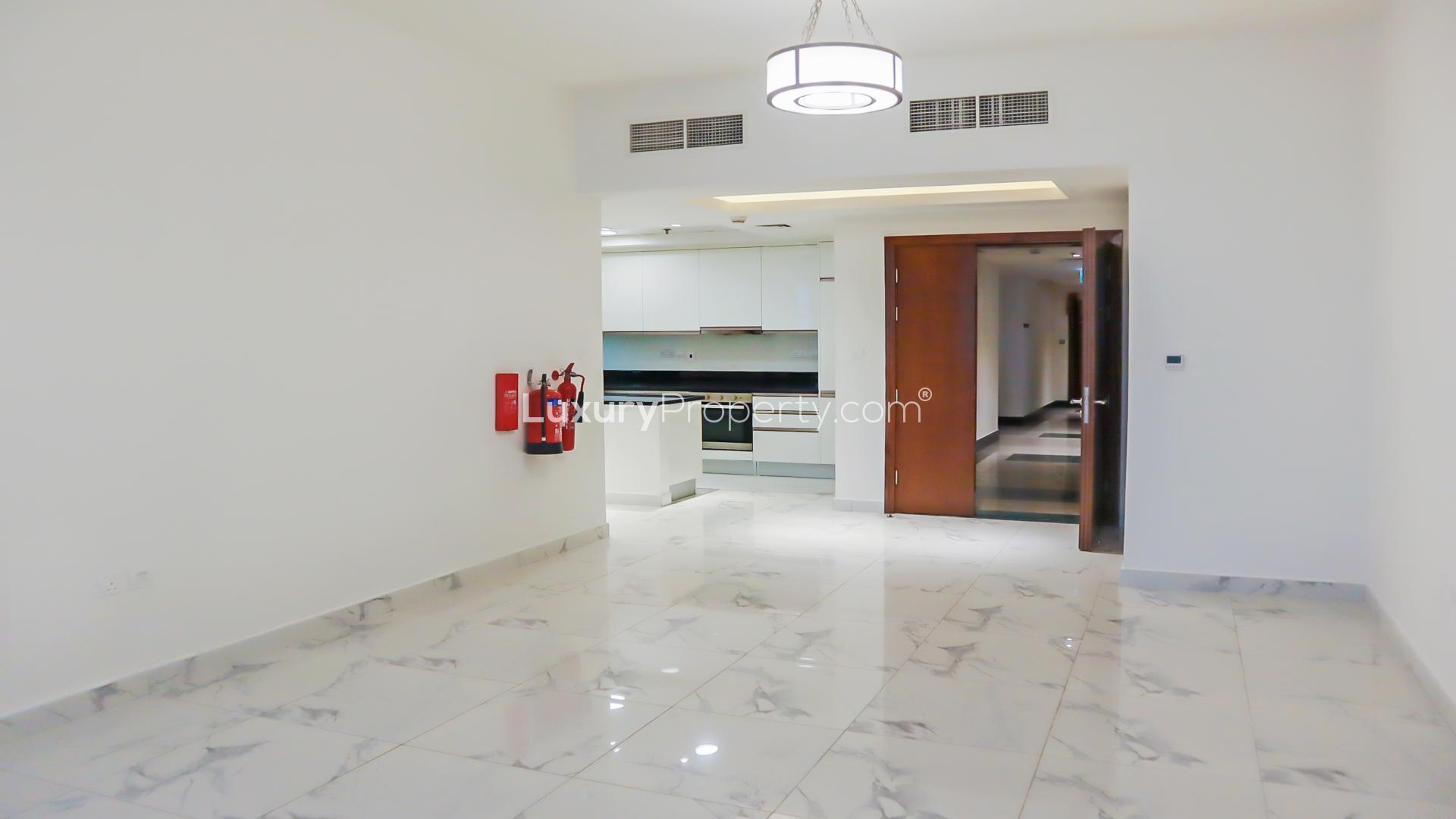 Modern kitchen in 2-bedroom apartment, Al Habtoor City, Business Bay, for rent