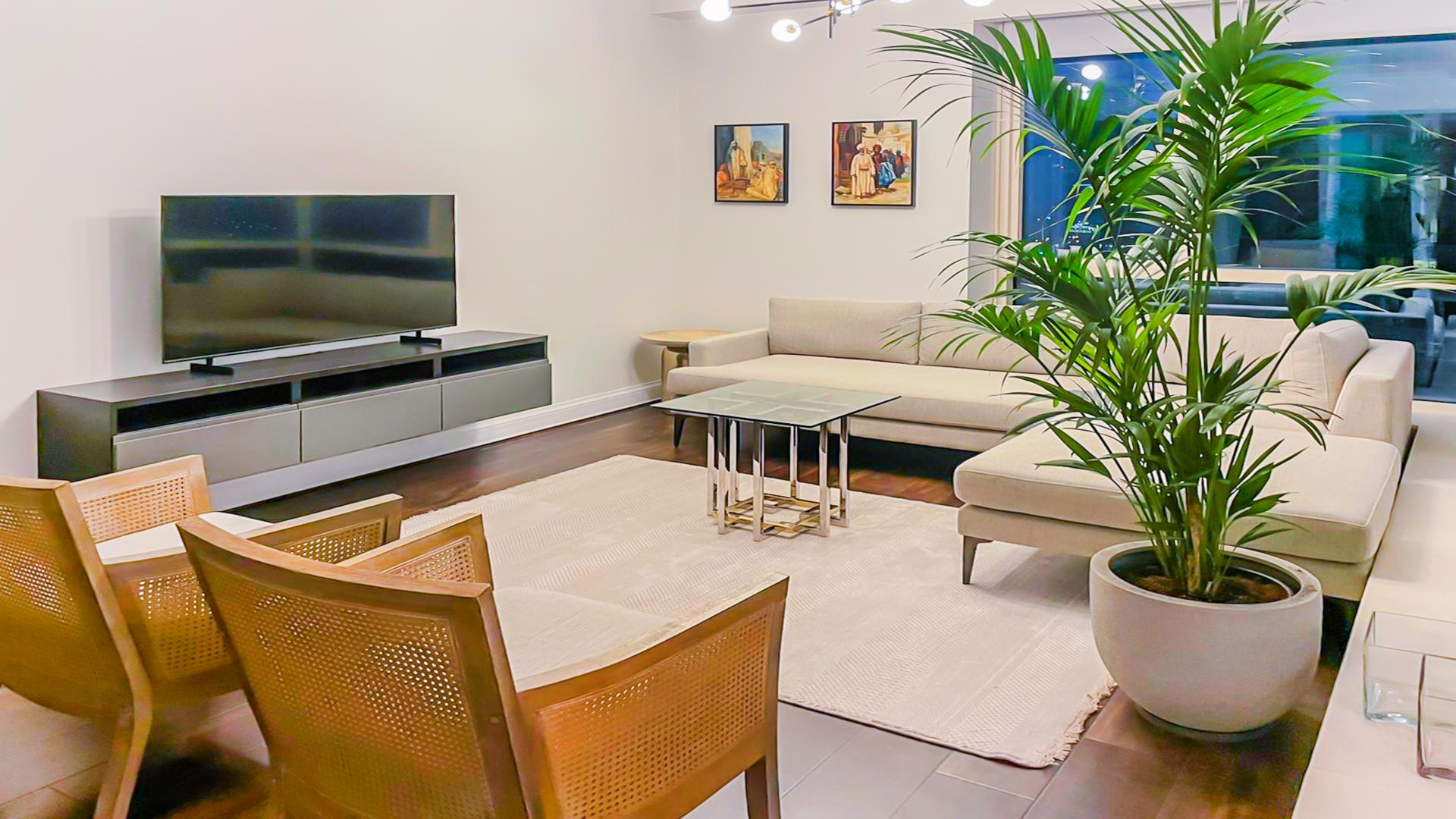 Balcony view of Dubai Marina from apartment in Emaar 6 Towers, available for rent