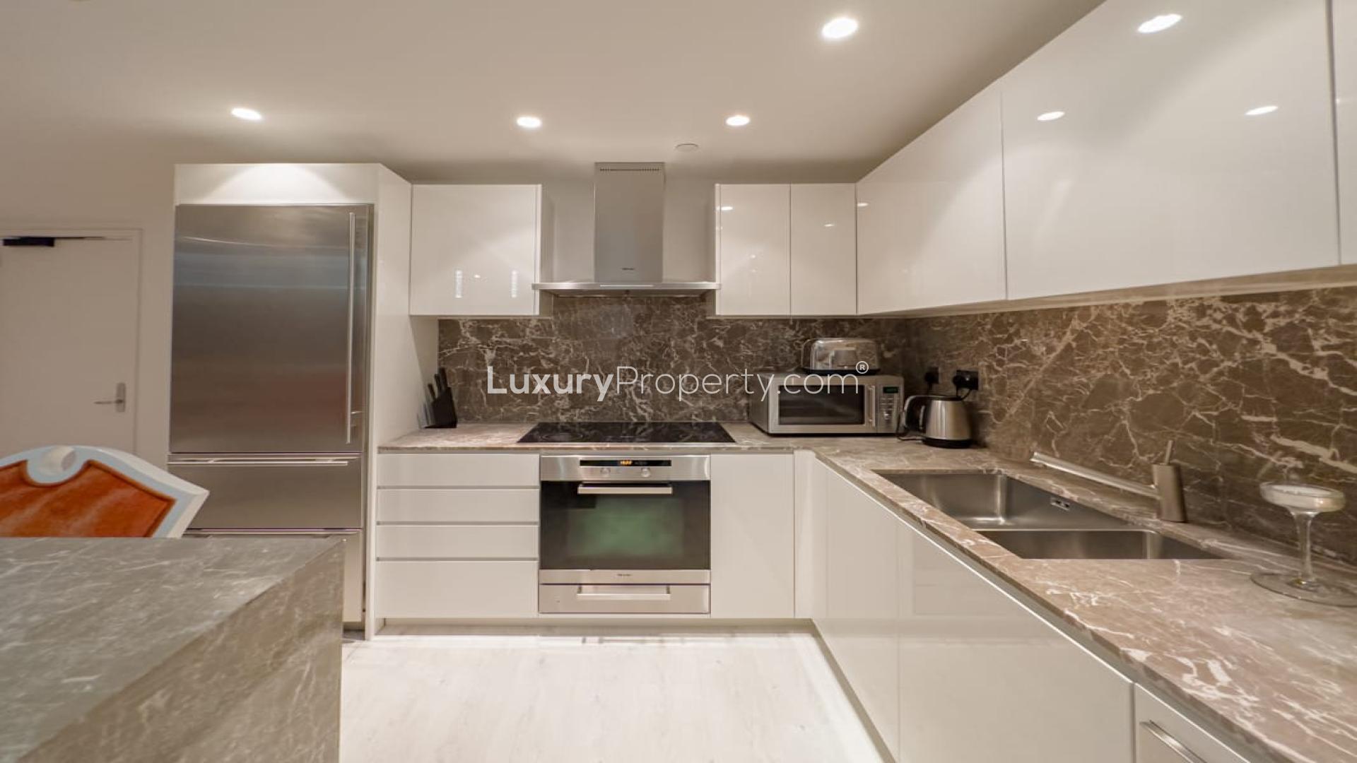 Luxurious living room in fully upgraded 2-bedroom apartment, Burj Khalifa, Downtown Dubai