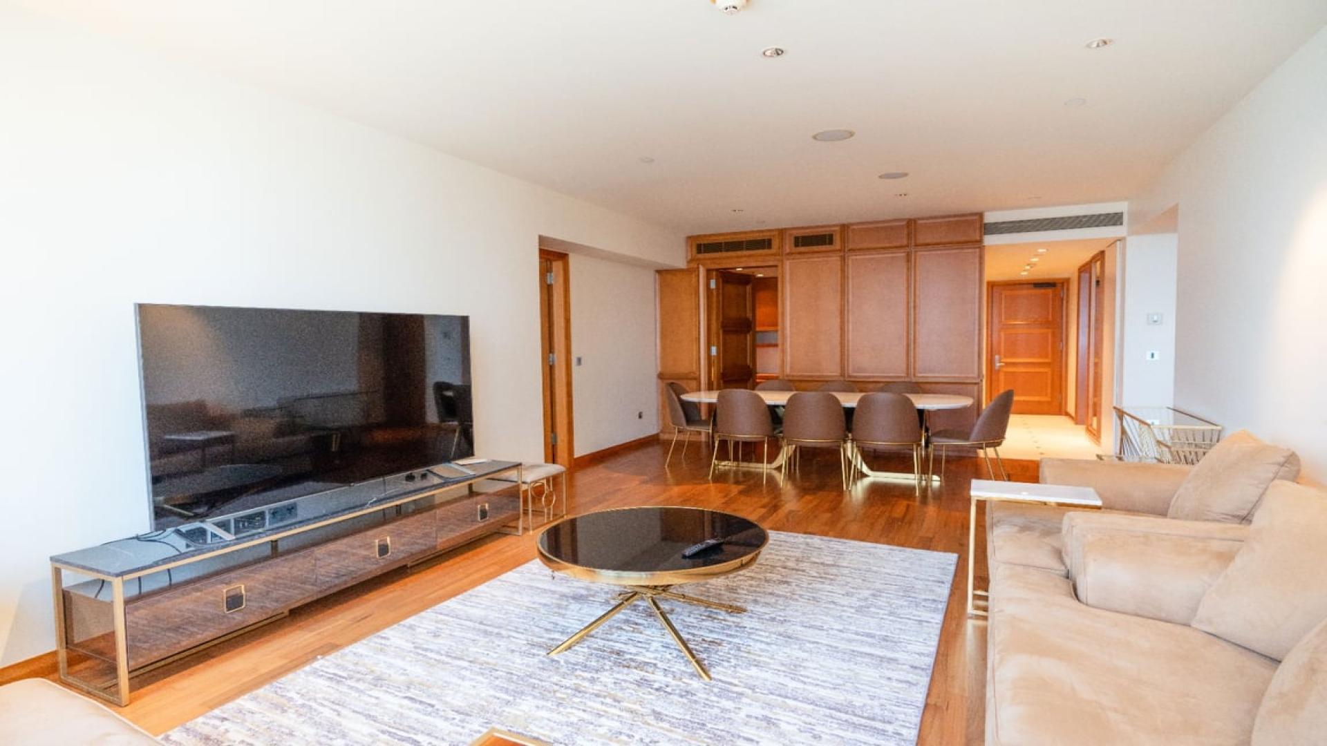 Luxurious apartment living room with elegant decor in Burj Khalifa, Downtown Dubai