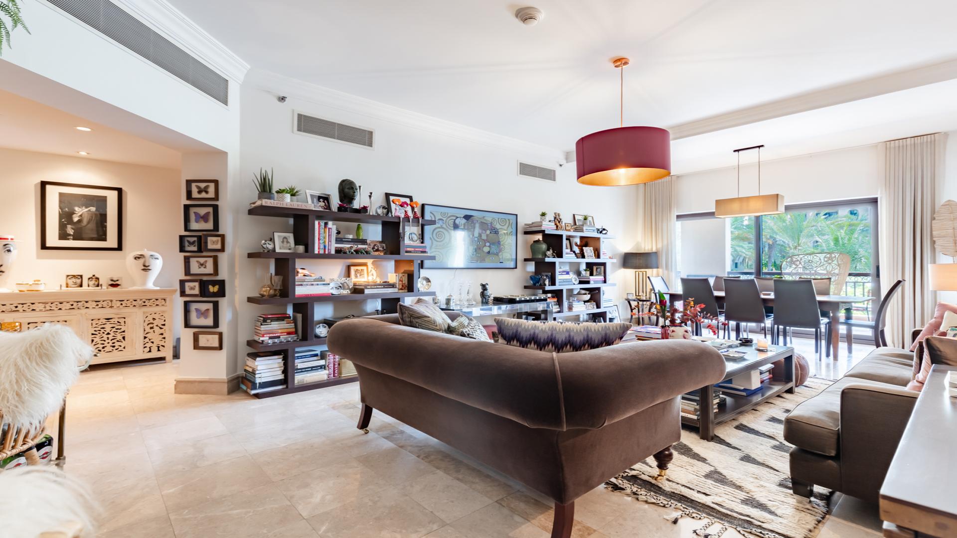 Extended terrace with skyline views at The Fairmont Palm Residences, Palm Jumeirah apartment