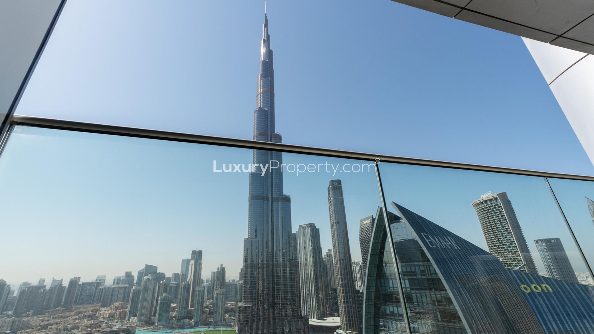 Furnished 2-bedroom apartment view, Burj Khalifa skyline, The Address The BLVD, Downtown Dubai