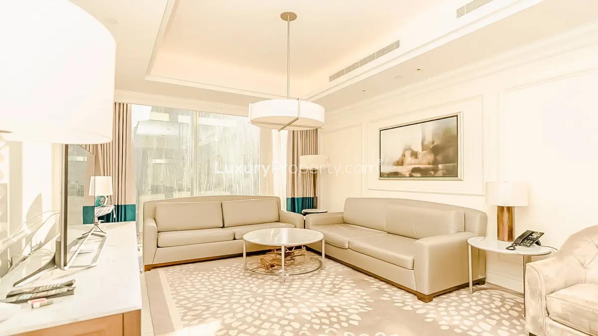 Mid-floor luxury apartment with elegant living room in The Address BLVD Sky Collection